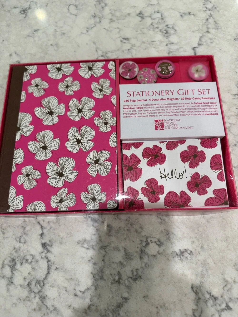 Pink Floral Stationery Gift Set by